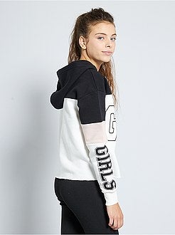 Sweater met capuchon en print - Kiabi