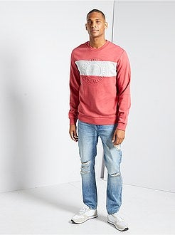 Sweater met color block in reliëf - Kiabi