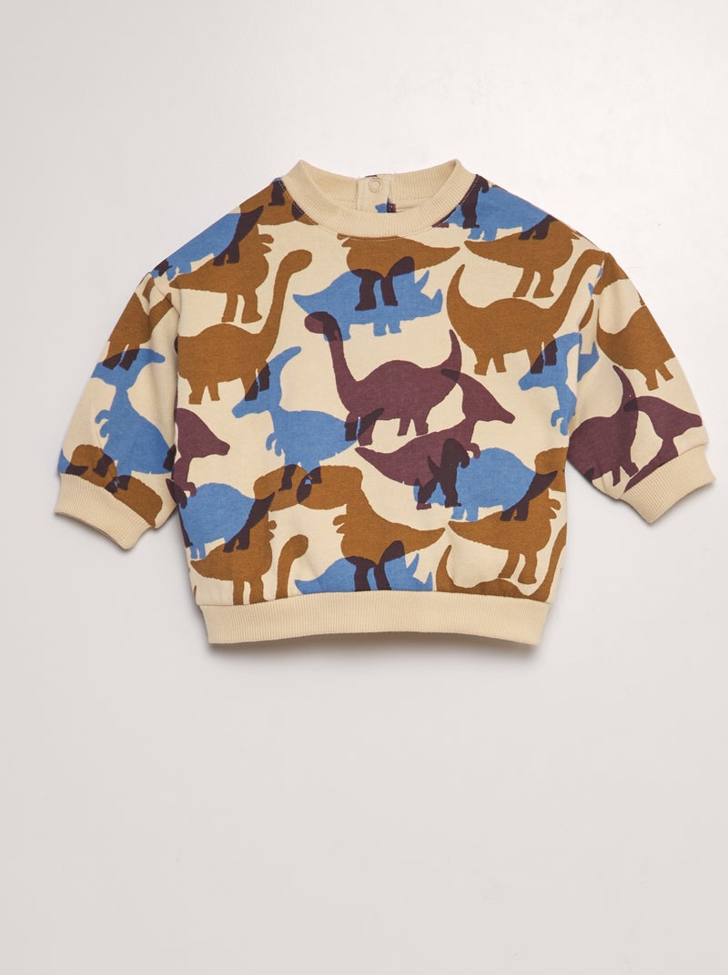 Sweater met dieren BIEGE - Kiabi