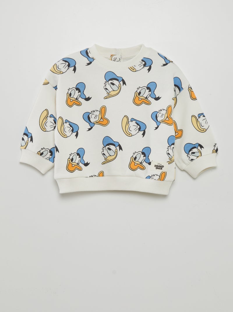 Sweater met 'Donald'-print WIT - Kiabi