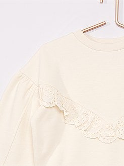 Sweater met Engels borduurwerk - Kiabi