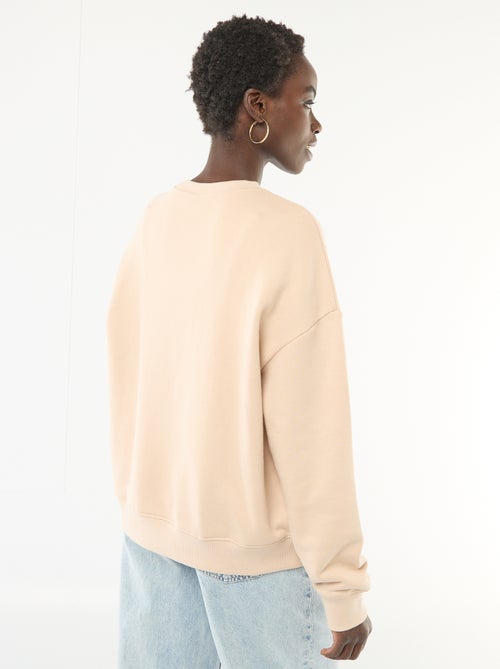 Sweater met fantasie ronde hals - Kiabi