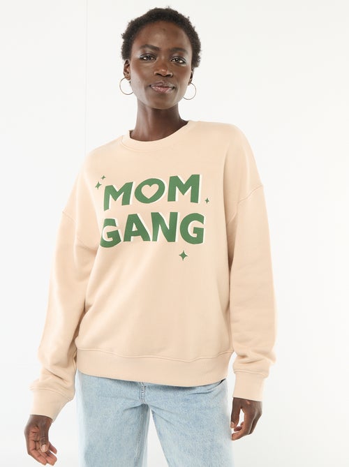 Sweater met fantasie ronde hals - Kiabi