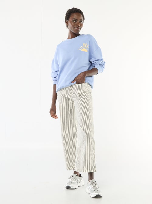 Sweater met fantasie ronde hals - Kiabi Sweater met fantasie ronde hals - Kiabi