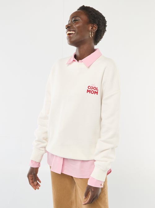 Sweater met fantasie ronde hals - Kiabi Sweater met fantasie ronde hals - Kiabi