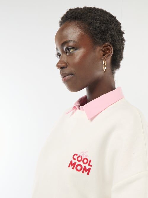 Sweater met fantasie ronde hals - Kiabi Sweater met fantasie ronde hals - Kiabi
