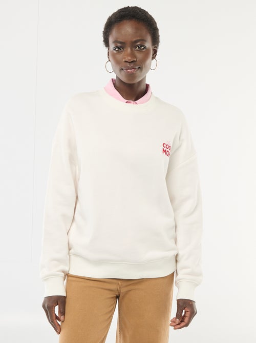 Sweater met fantasie ronde hals - Kiabi Sweater met fantasie ronde hals - Kiabi