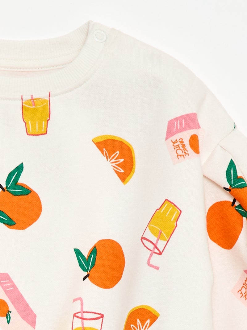 Sweater met fantasieprint - Grafik Edition Wit - Kiabi