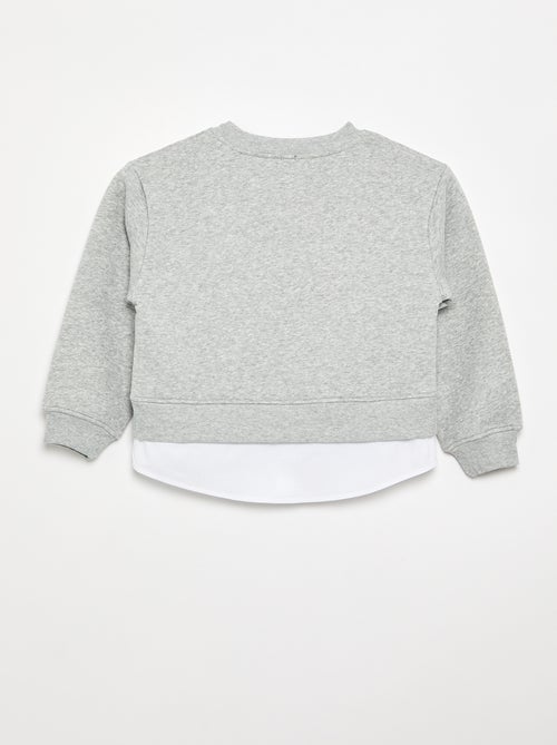 Sweater met geïntegreerde hemdonderkant en borstborduurwerk - Kiabi Sweater met geïntegreerde hemdonderkant en borstborduurwerk - Kiabi