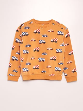 Sweater met henleykraag