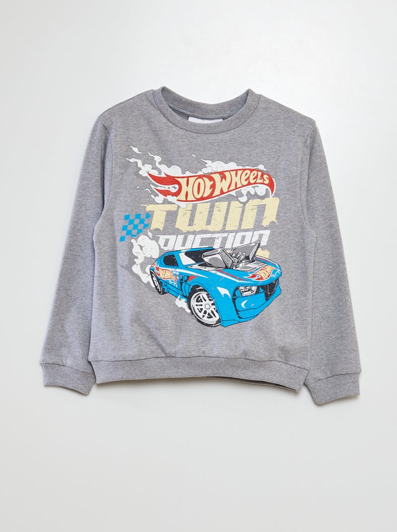 Sweater met 'Hot Wheels'-print GRIJS - Kiabi