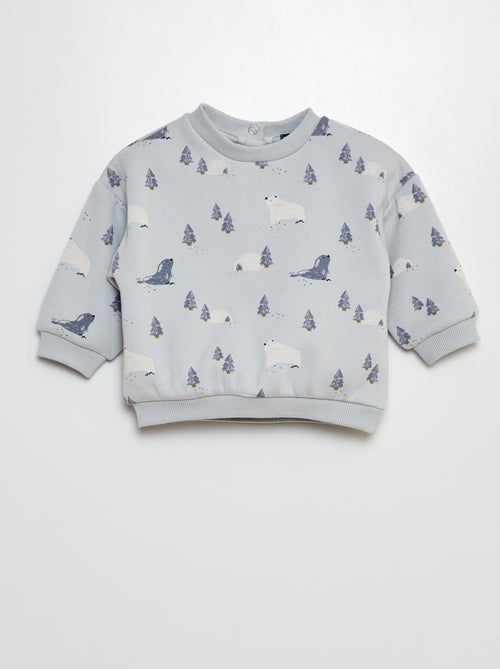 Sweater met ijsdierenprint - Kiabi