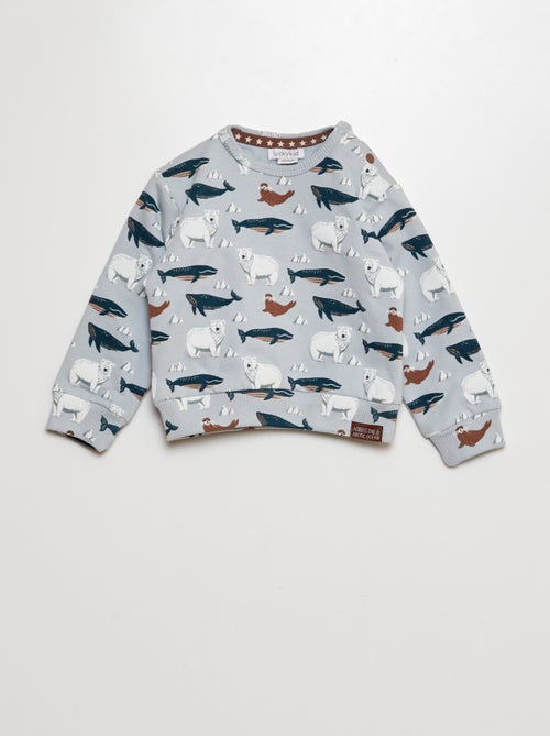 Sweater met ijsdierenprint - Kiabi