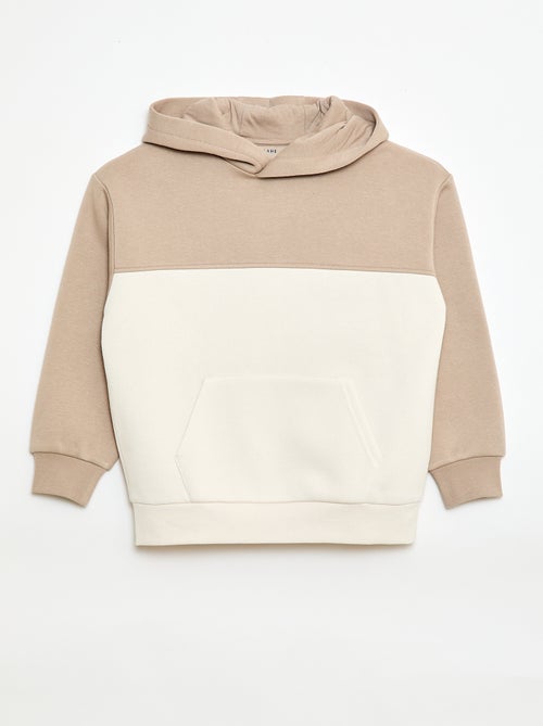 Sweater met kangoeroezak en kap - Kiabi