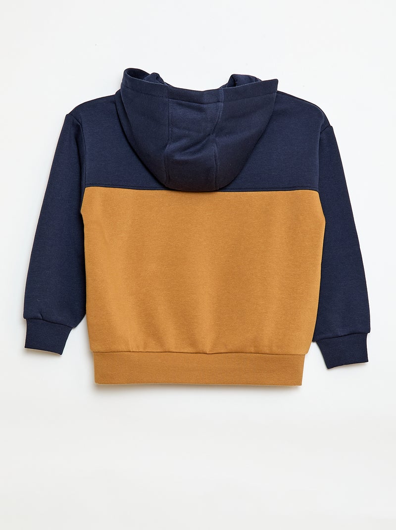 Sweater met kangoeroezak en kap Blauw - Kiabi