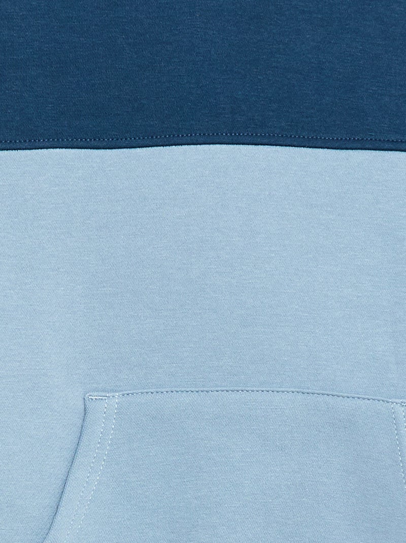 Sweater met kangoeroezak en kap Blauw - Kiabi