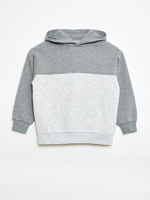 Sweater met kangoeroezak en kap - Kiabi