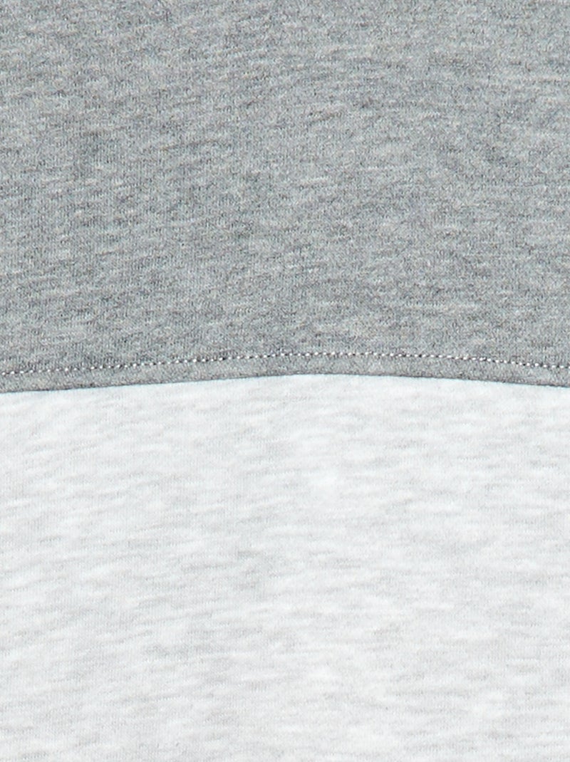 Sweater met kangoeroezak en kap Grijs - Kiabi