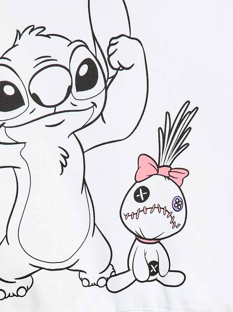 Sweater met kap 'Stitch' van 'Disney' Wit - Kiabi