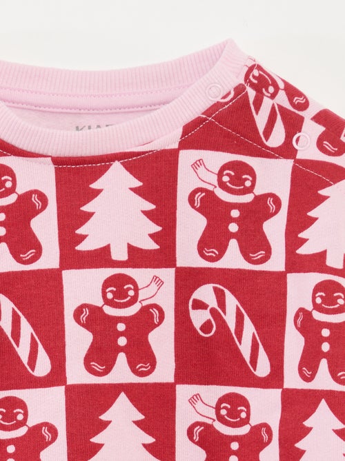 Sweater met kerstprint van katoenjersey - Kiabi