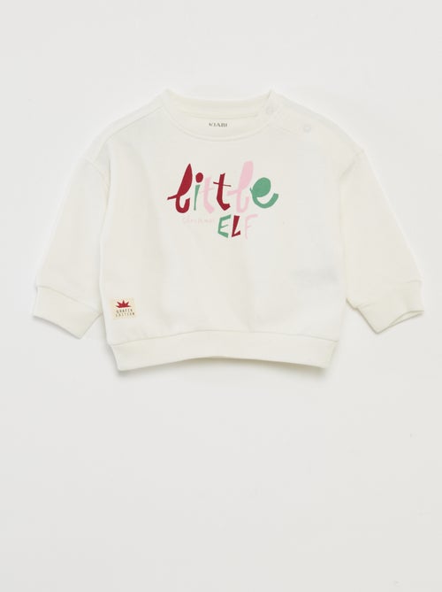 Sweater met kerstprint van katoenjersey - Kiabi