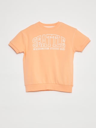 Sweater met korte mouwen en applicatie