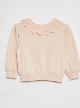 Sweater met kraagje met motiefjes