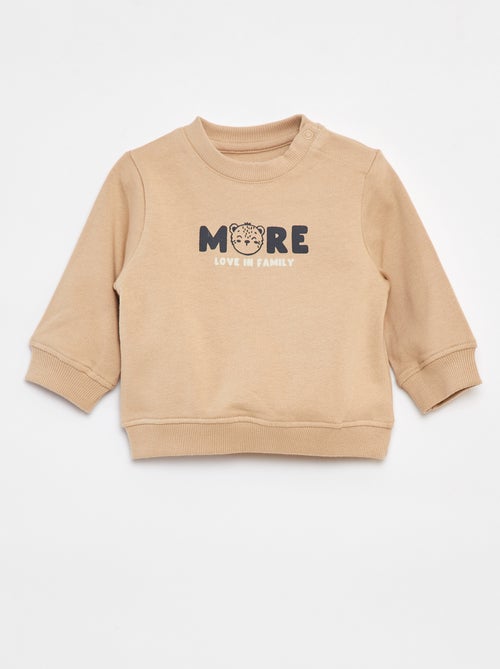 Sweater met lange mouw en print - Kiabi