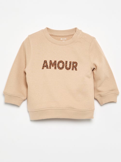 Sweater met lange mouw en print - Kiabi