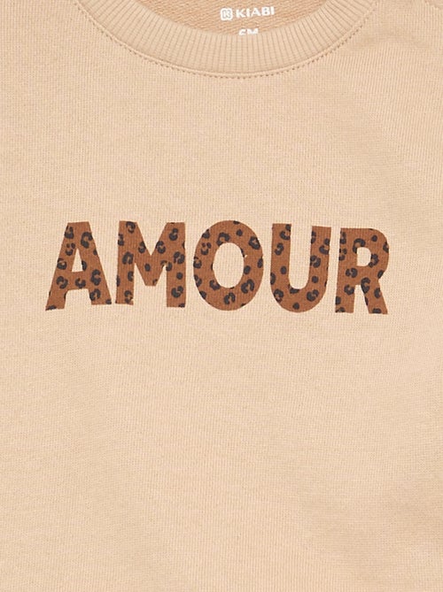 Sweater met lange mouw en print - Kiabi