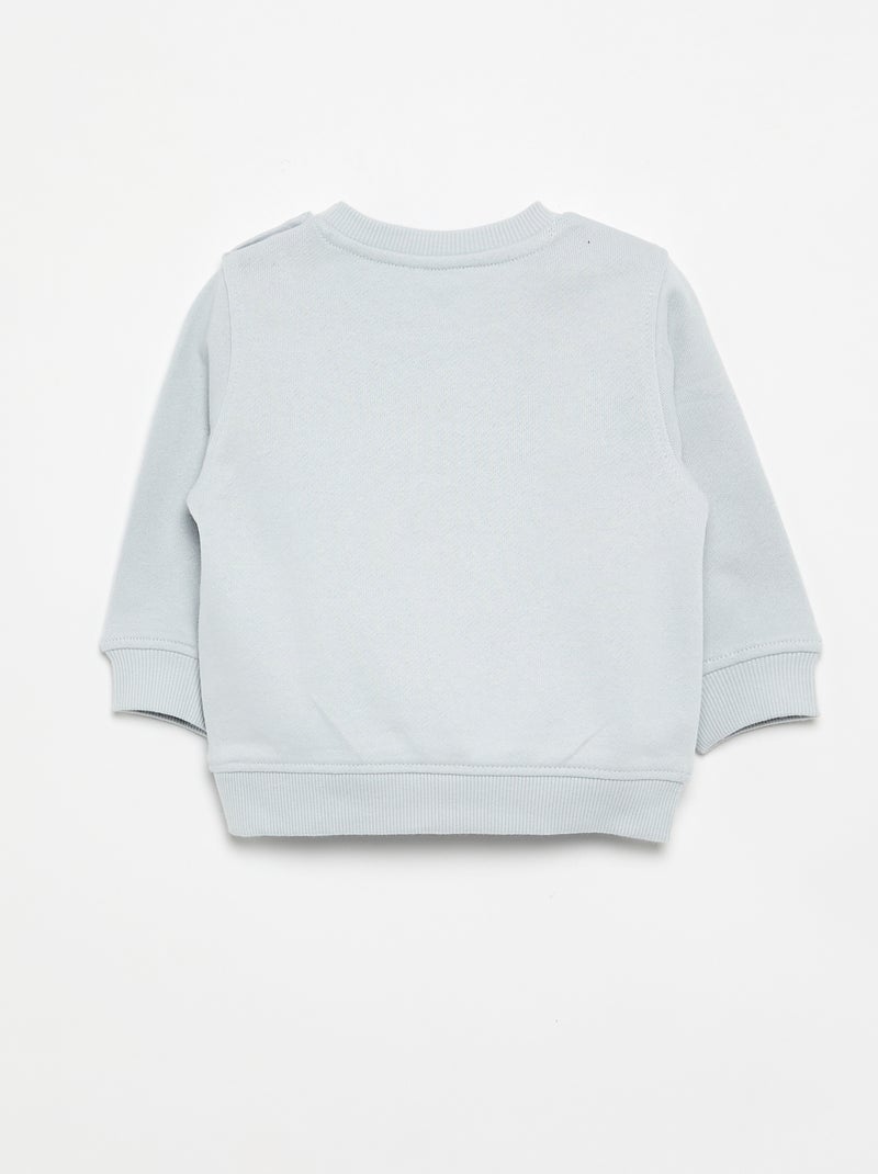 Sweater met lange mouw en print Blauw - Kiabi