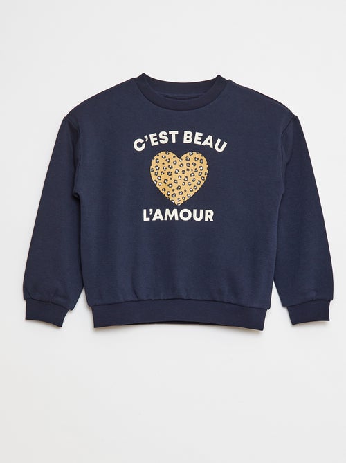 Sweater met lange mouw en print - Kiabi