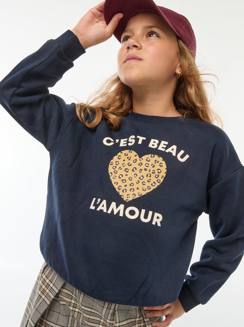 Sweater met lange mouw en print - Kiabi