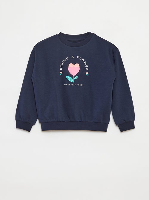Sweater met lange mouw en print - Kiabi
