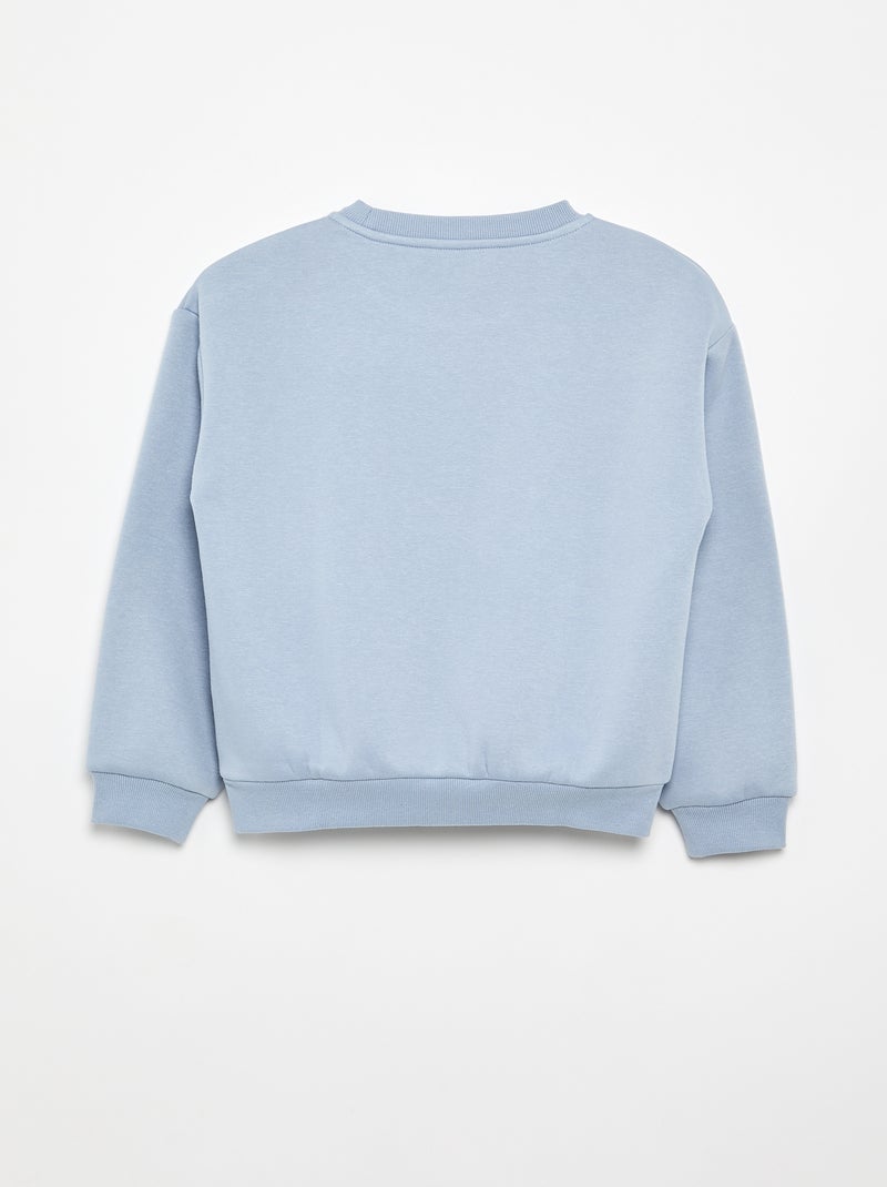 Sweater met lange mouw en print Blauw - Kiabi