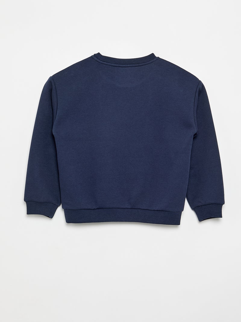 Sweater met lange mouw en print Blauw - Kiabi