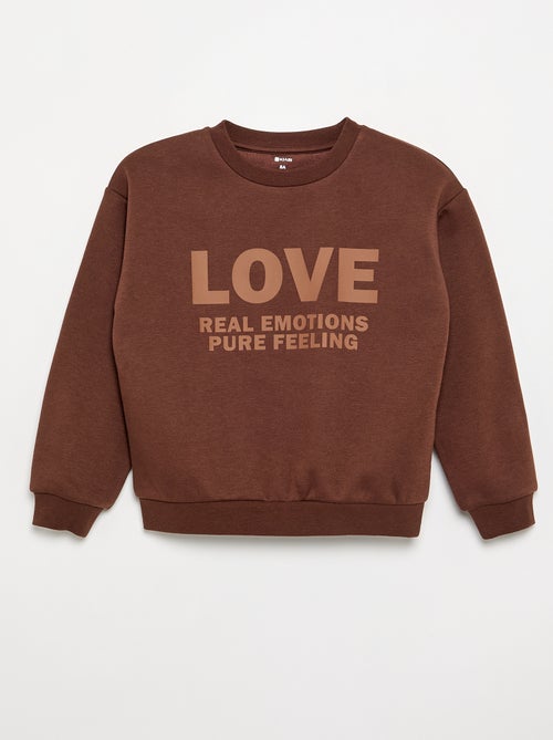 Sweater met lange mouw en print - Kiabi