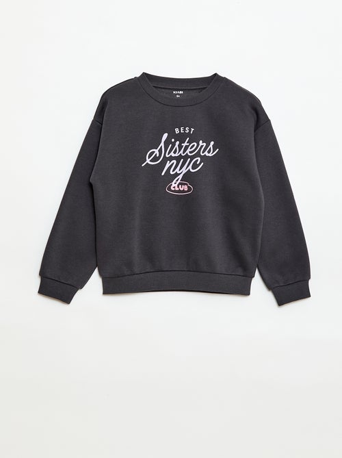 Sweater met lange mouw en print - Kiabi