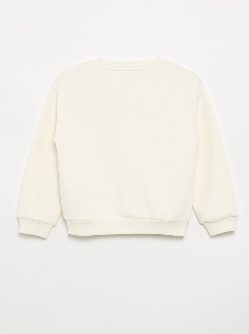 Sweater met lange mouw en print Grijs - Kiabi