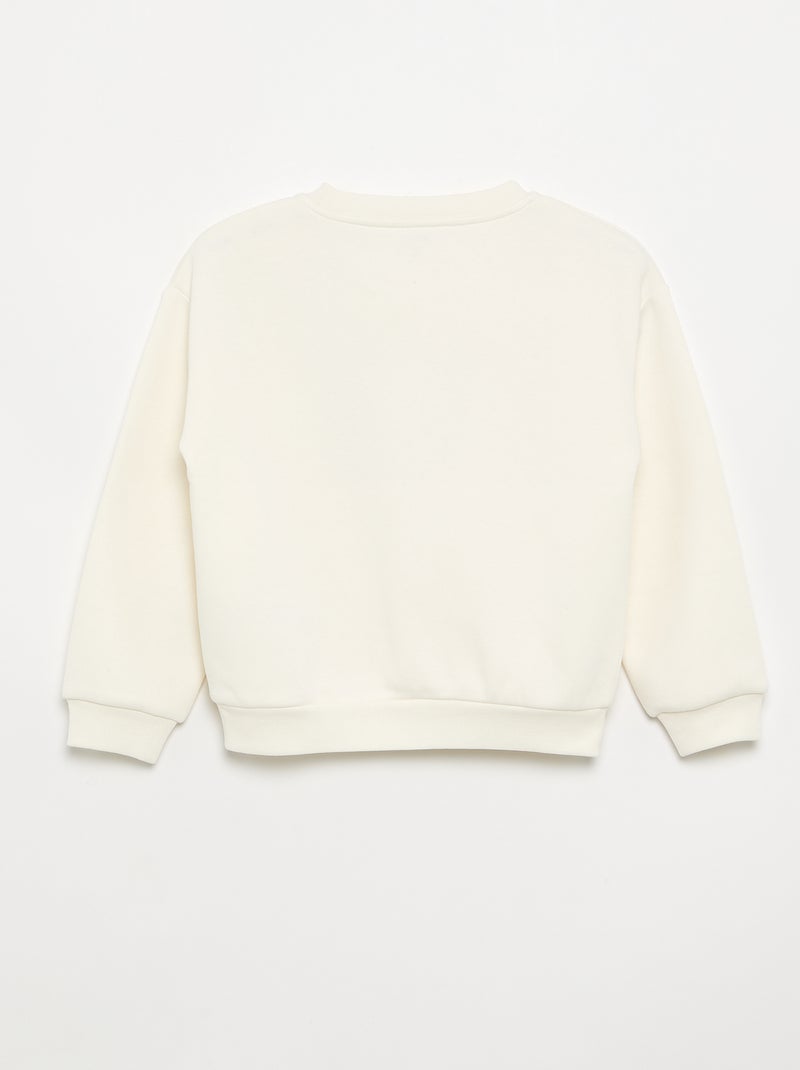 Sweater met lange mouw en print Grijs - Kiabi