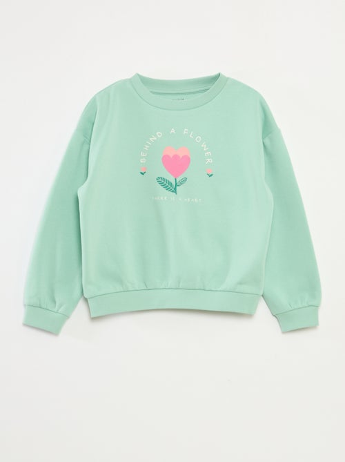 Sweater met lange mouw en print - Kiabi