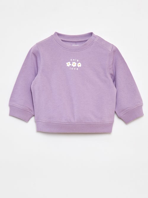 Sweater met lange mouw en print - Kiabi