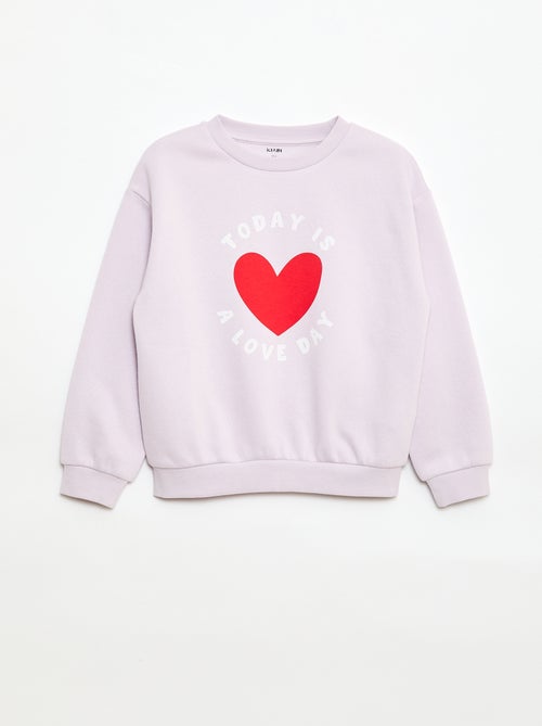 Sweater met lange mouw en print - Kiabi