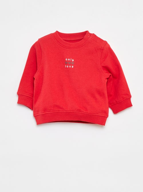 Sweater met lange mouw en print - Kiabi