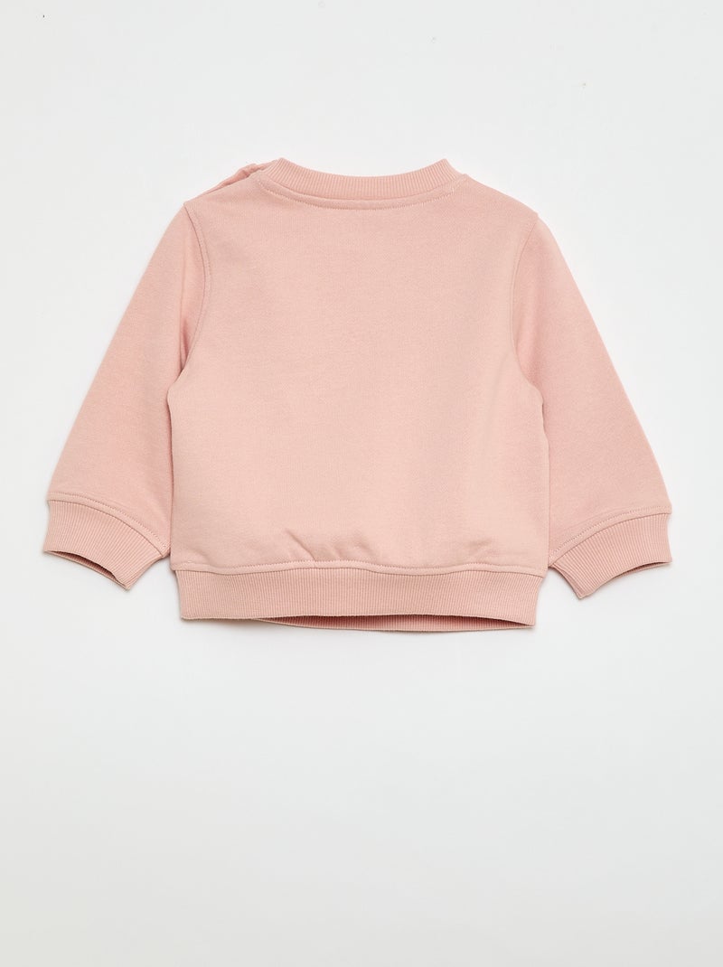 Sweater met lange mouw en print Rose - Kiabi