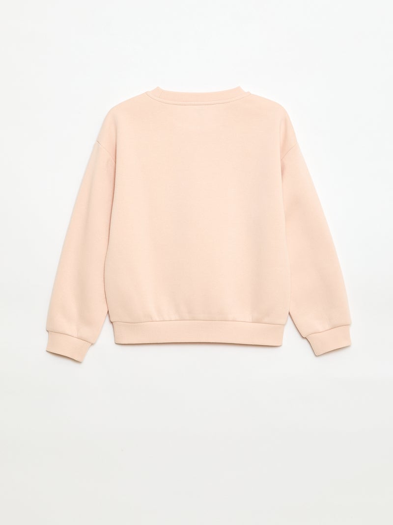 Sweater met lange mouw en print Rose - Kiabi