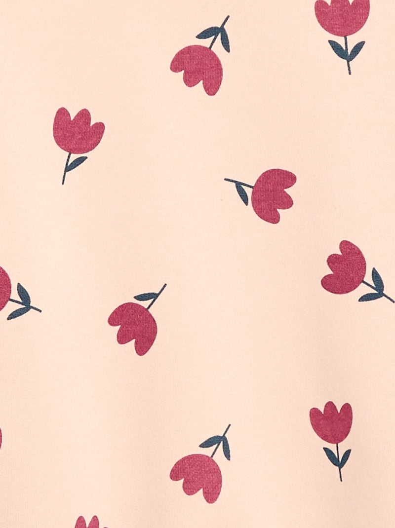 Sweater met lange mouw en print Rose - Kiabi