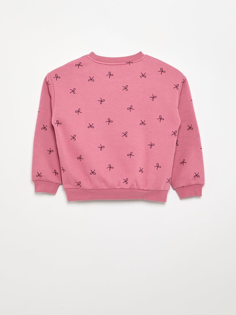 Sweater met lange mouw en print Rose - Kiabi