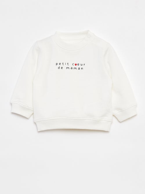 Sweater met lange mouw en print - Kiabi