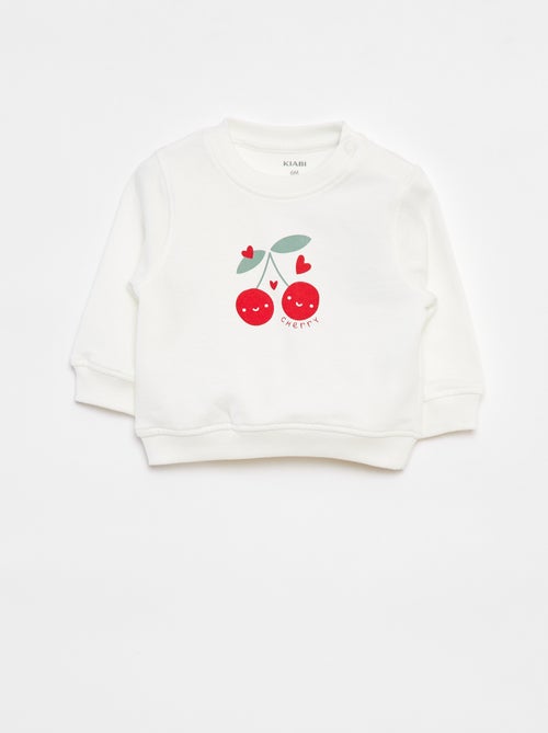 Sweater met lange mouw en print - Kiabi